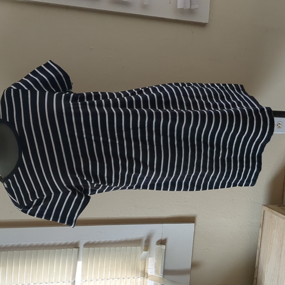 X-L T-shirt Dress, Old Navy brand, black and white stripes